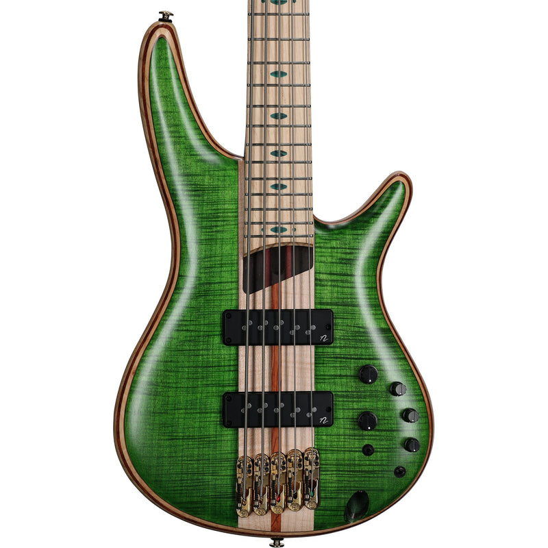 Ibanez SR5FMDX Premium 5-String Bass w/ Nordstrand Pickups - Emerald Green