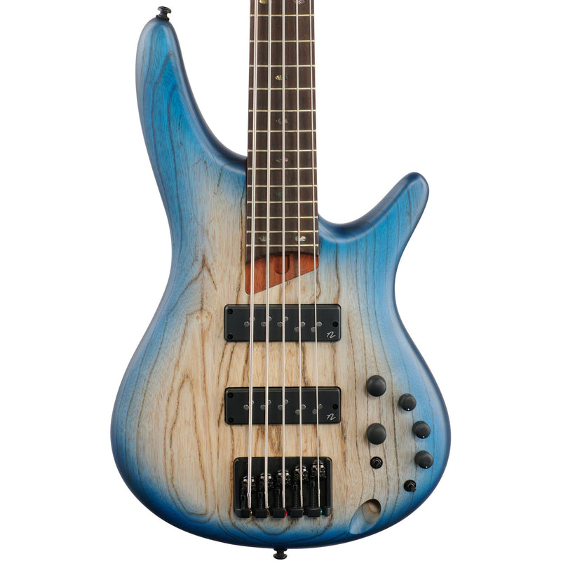 Ibanez SR605E 5-String Bass w/ Nordstrand Pickups - Cosmic Blue Starburst Flat
