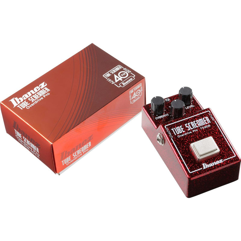Ibanez TS808 40th Anniversary Limited Edition Tube Screamer Overdrive Pedal - Red Sparkle