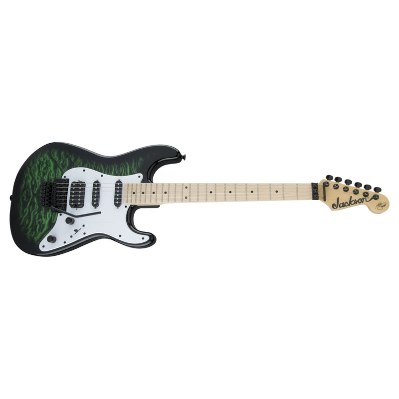 Jackson Adrian Smith Iron Maiden Signature SDXQ Electric Guitar - Transparent Green