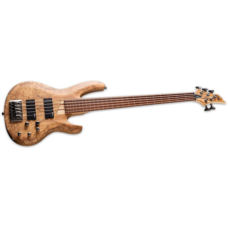 ESP LTD B-205SM Fretless 5-String Bass - Spalted Maple Natural Satin
