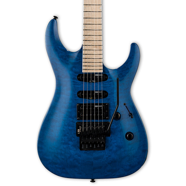 ESP LTD MH-203 Quilted Maple Top Guitar - See Thru Blue