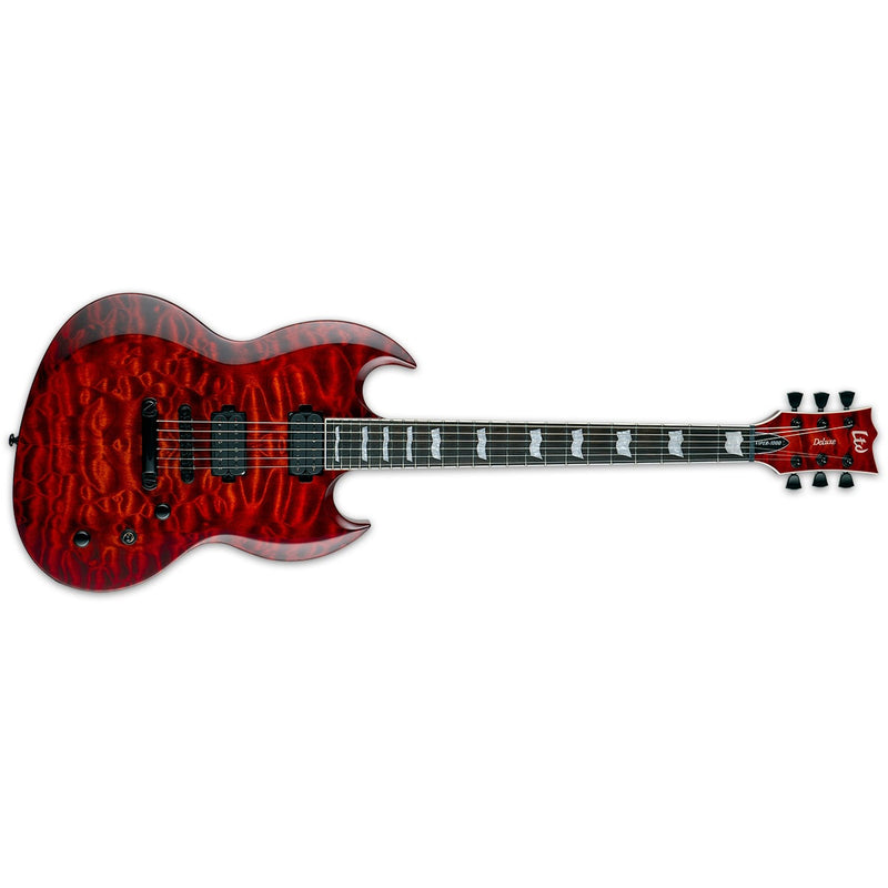 ESP LTD Viper-1000QM Guitar w/ Seymour Duncan Pickups - Tiger Eye Sunburst