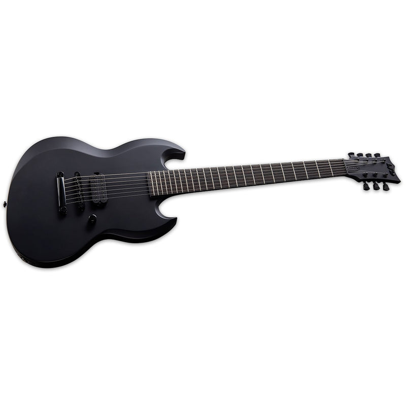 ESP LTD Viper-7 Baritone Black Metal Guitar w/ a Seymour Duncan Pickup - Black Satin