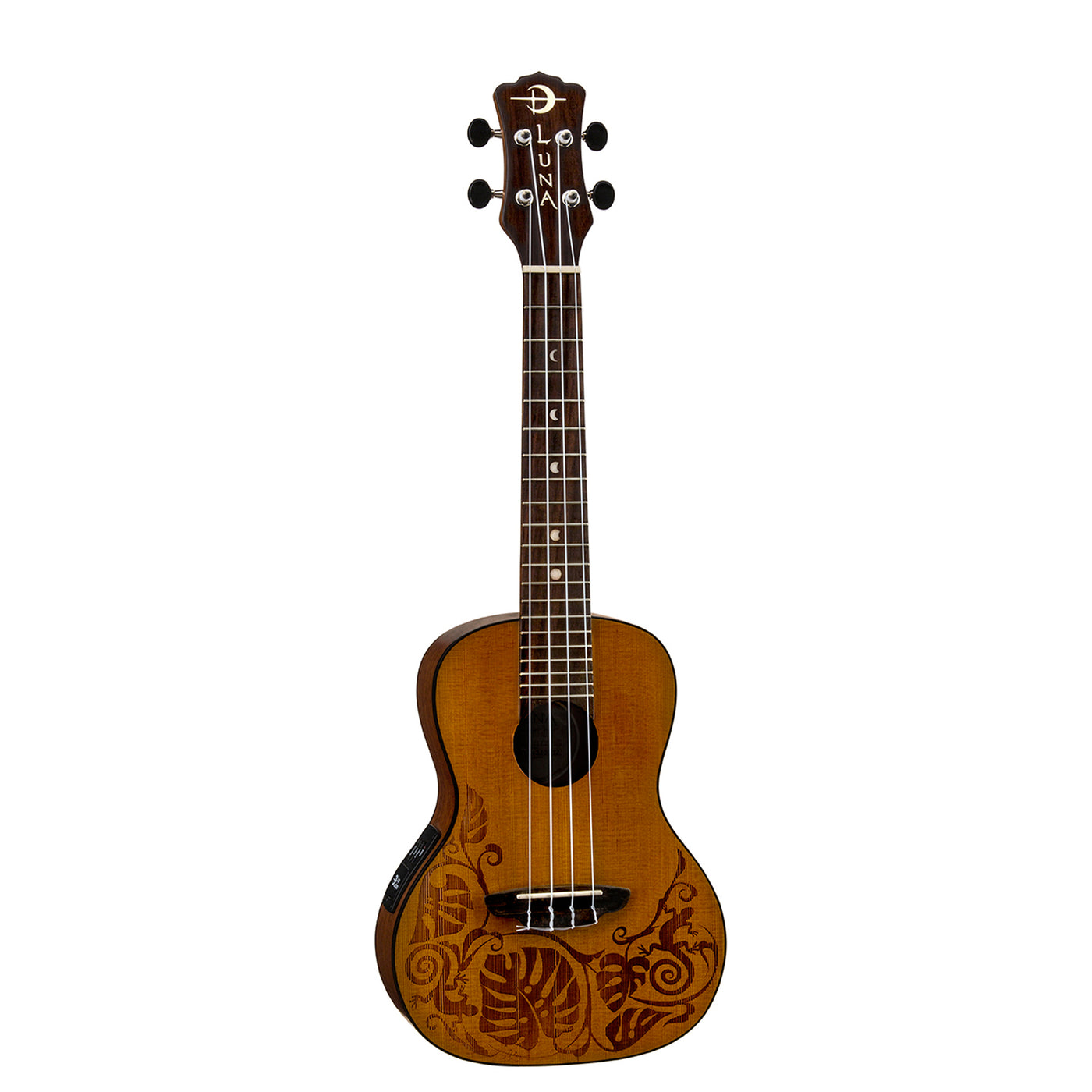 LUNA Tattoo 6-String Baritone ukulele size acoustic GUITAR w/ case -  musical instruments - by owner - sale - craigslist