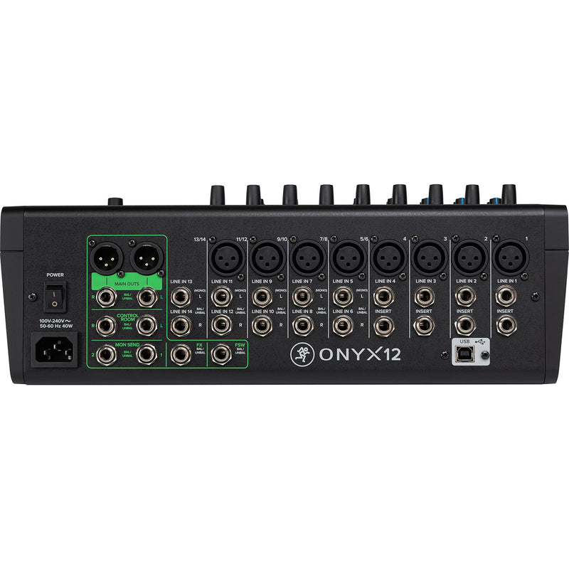 Mackie ONYX12 12-Channel Premium Analog Mixer with Multi-Track USB