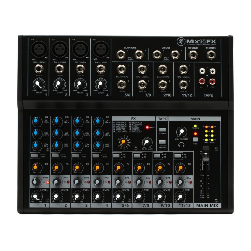Mackie Mix12Fx 12-Channel Compact Mixer With Effects