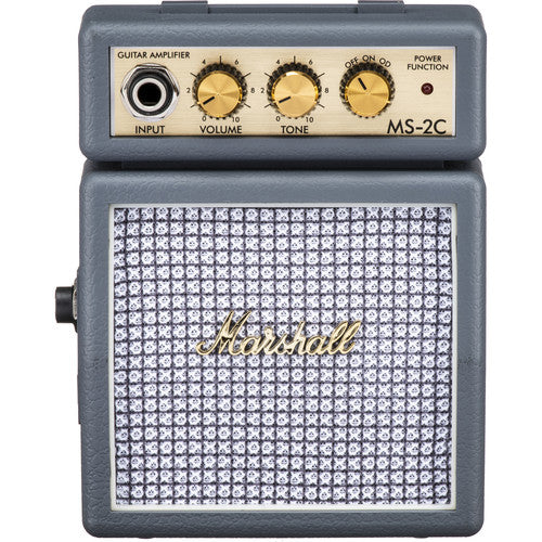 Marshall MS-2 1-watt Battery-powered Micro 1/2 Stack Amp - Vintage Grey