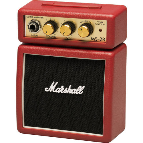 Marshall MS-2 1-watt Battery-powered Micro 1/2 Stack Amp - Red