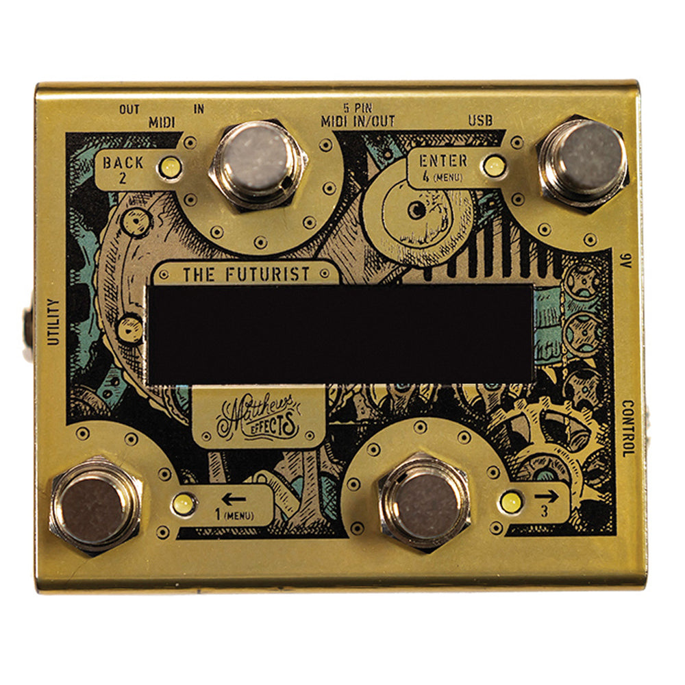 midi controller for guitar pedals Matthews Effects Futurist Compact MIDI Controller Pedal