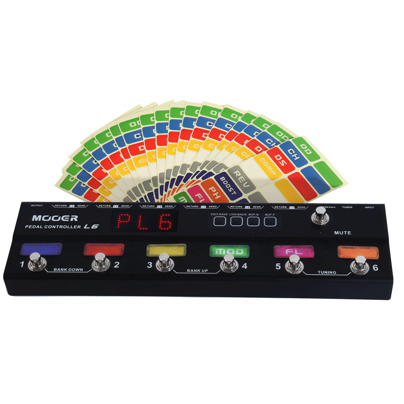 mooer pedal controller l6 Mooer PCL6 Pedal Controller Programmable Loopswitcher