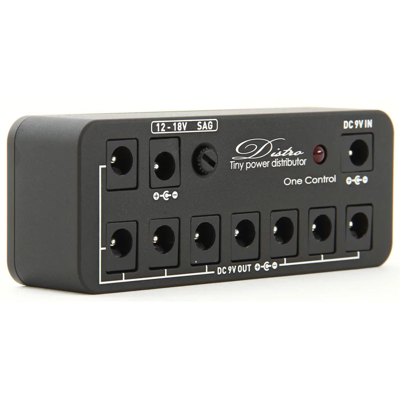 One Control Micro Distro Ultra-Compact Pedal Board Tiny Power Distributor w/Cables