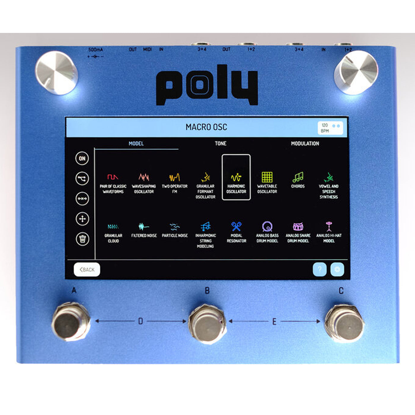 analog modulation pedal Poly Effects Beebo Stereo Multi-Effect Modulation Pedal w/ TRS MIDI New