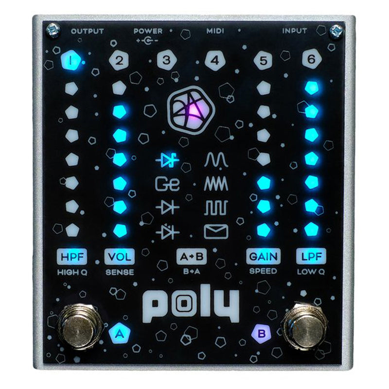Poly Effects Josh Smith Flat V 2-Channel Overdrive Pedal w/ TRS MIDI