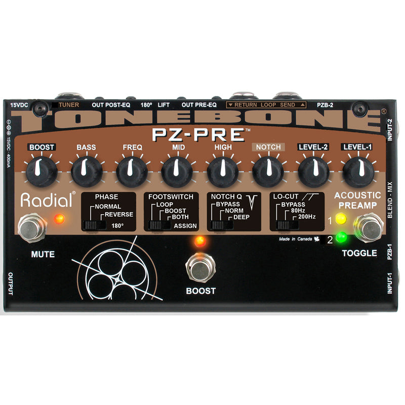 Radial Tonebone PZ-Pre Preamp – Motor City Guitar