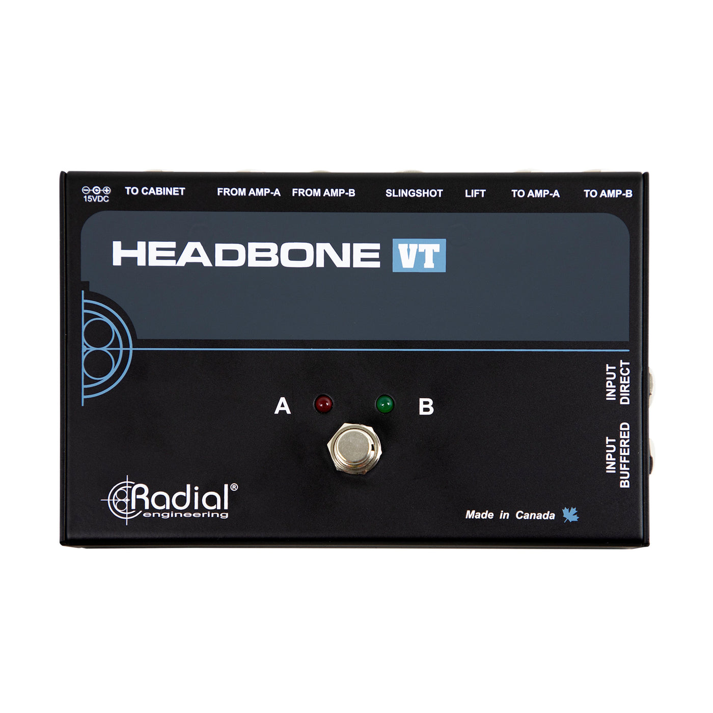 guitar amp switcher pedal Radial Tonebone Headbone VT Head Switcher Pedal For 2 Tube (Valve) Guitar Amps