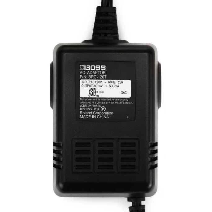 Boss BRC-120 AC Adapter for DR-770, SP-505, VF-1, GR-33, GR-20, JS-5, GT-3, GT-6, GT-6B, and GT-8