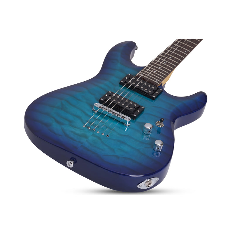 Schecter C-6 Plus Guitar - Ocean Blue Burst