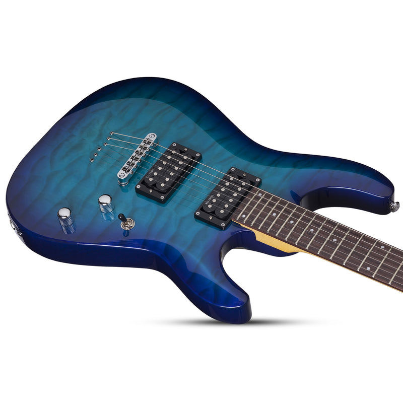 Schecter C-6 Plus Guitar - Ocean Blue Burst