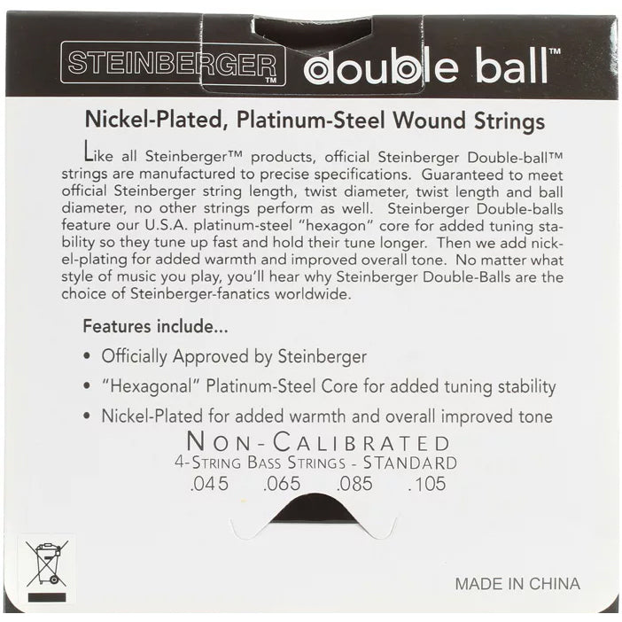 Steinberger SST-109 4-String Double Ball Bass Guitar Strings - Standard .045 .065 .085 .105
