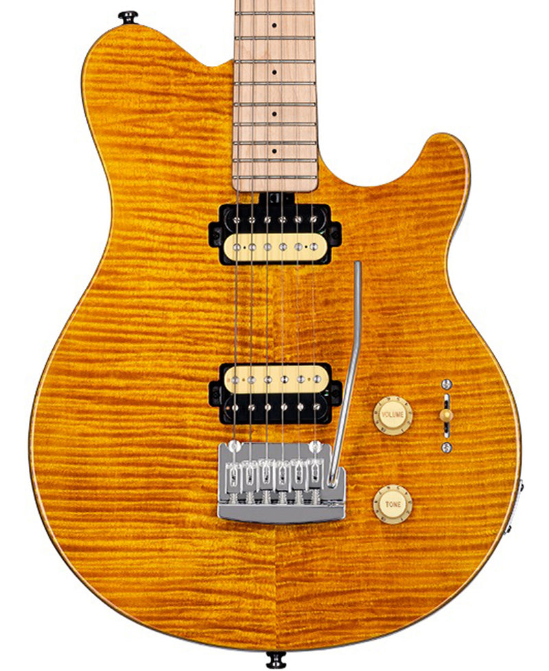 Sterling by Music Man SUB Axis Flame Maple Top - Trans Gold