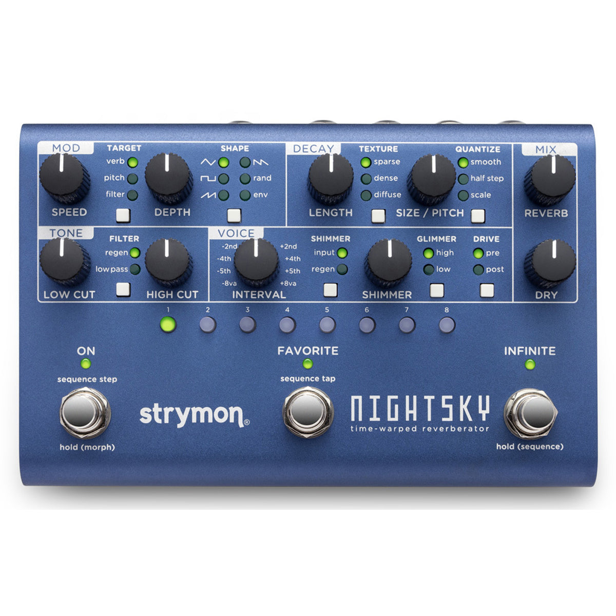 strymon reverb pedal Strymon NightSky Time-Warped Reverberator Reverb Pedal