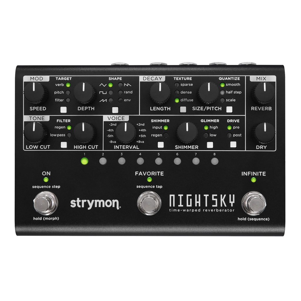 Strymon Limited Edition NightSky Time-Warped Reverberator Reverb Pedal - Midnight Black