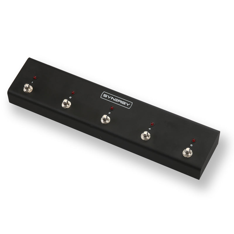 Synergy R5 5 Button MIDI Foot Controller - Includes 12v Power Supply & 15' MIDI Cable