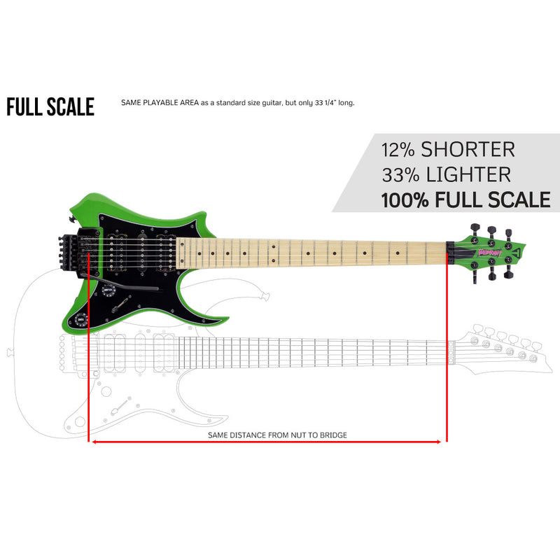 Traveler Guitar Vaibrant Standard V88S - Slime Green