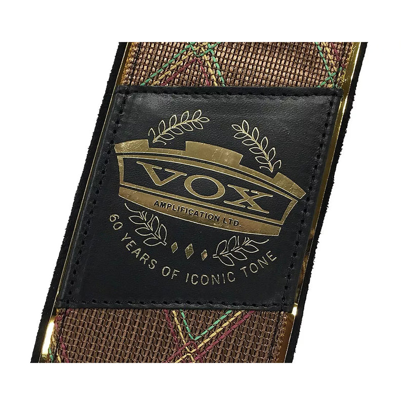 VOX 60th Anniversary Strap with Diamond Pattern & Gold Engraved Leather Patch