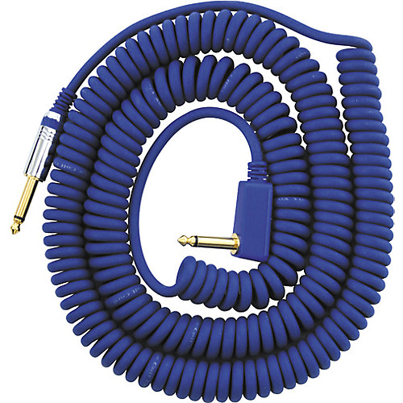 VOX VCC Vintage Coiled Cable (29.5', Blue) with Mesh Carry Bag
