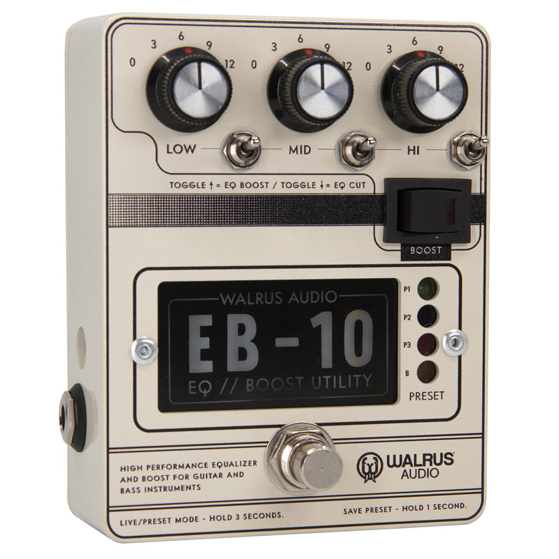 Walrus Audio EB-10 Preamp/EQ/Boost Pedal - Cream