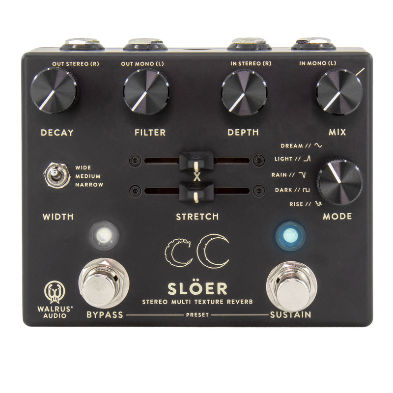 Walrus Audio SLOER Stereo Ambient Reverb Pedal - Black