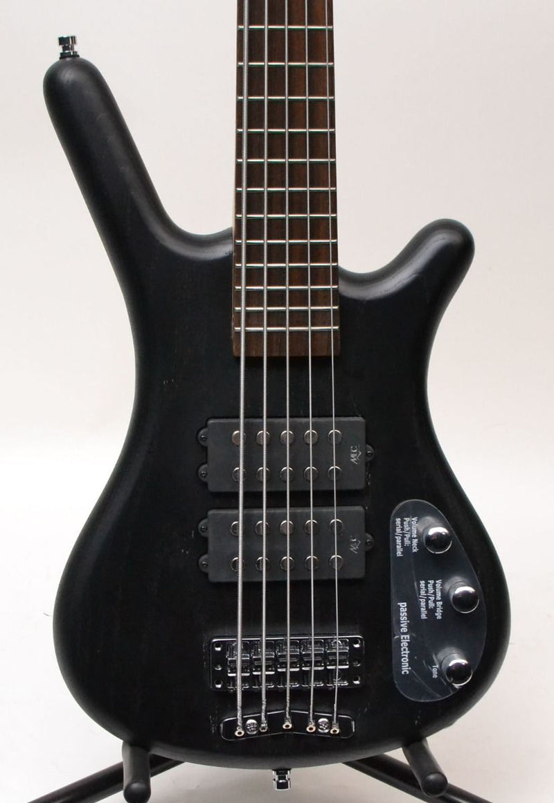 Warwick Corvette $$ 5-String Electric Bass Guitar with Wenge Fingerboard Nirvana Black Oil